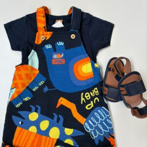 Conjunto Jardineira Com Body