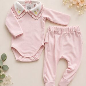 Conjunto Body e Calça Gola Rica